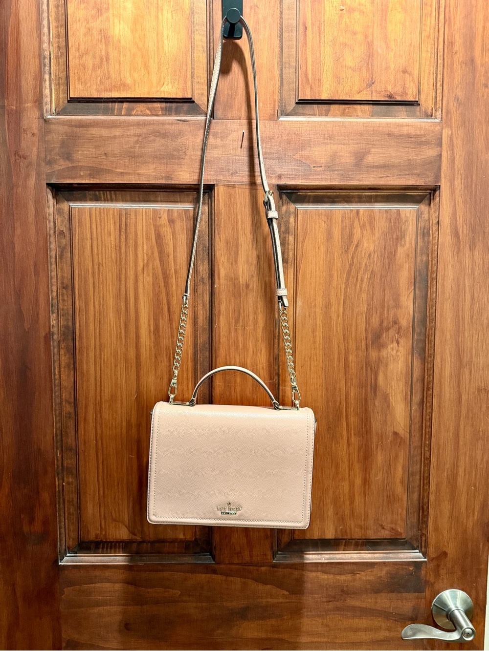 kate spade Pebbled Leather Crossbody in Light Tan
